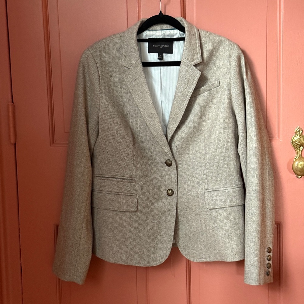 Banana Republic Tan Blazer Classic Suit Jacket